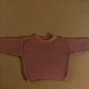 Cozy Kids Ribbed Knit Sweater - Brown